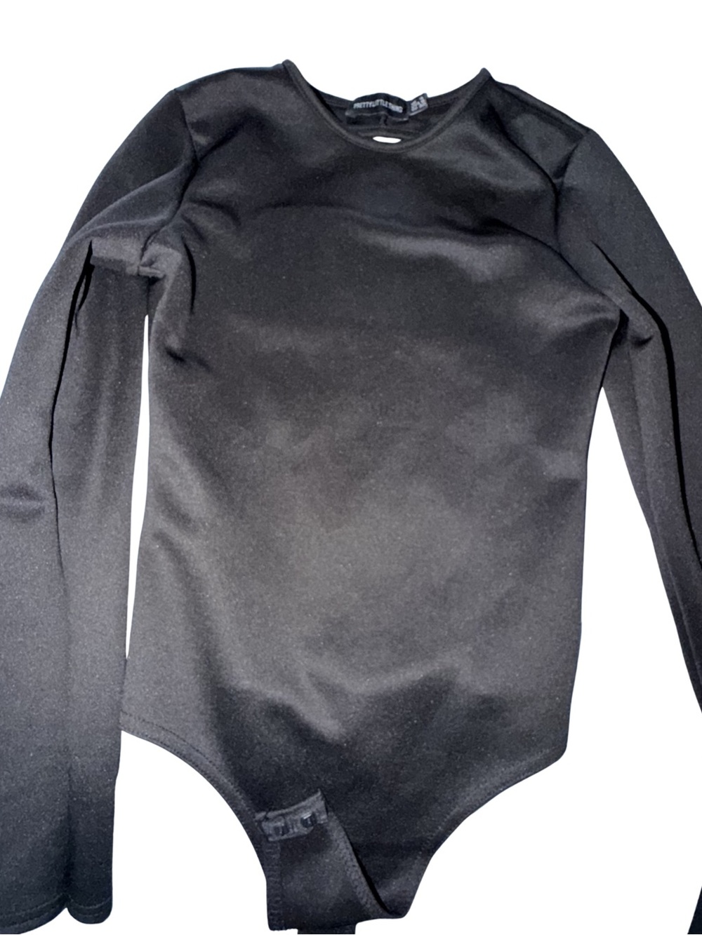PrettyLittleThing Black Long-Sleeve Bodysuit